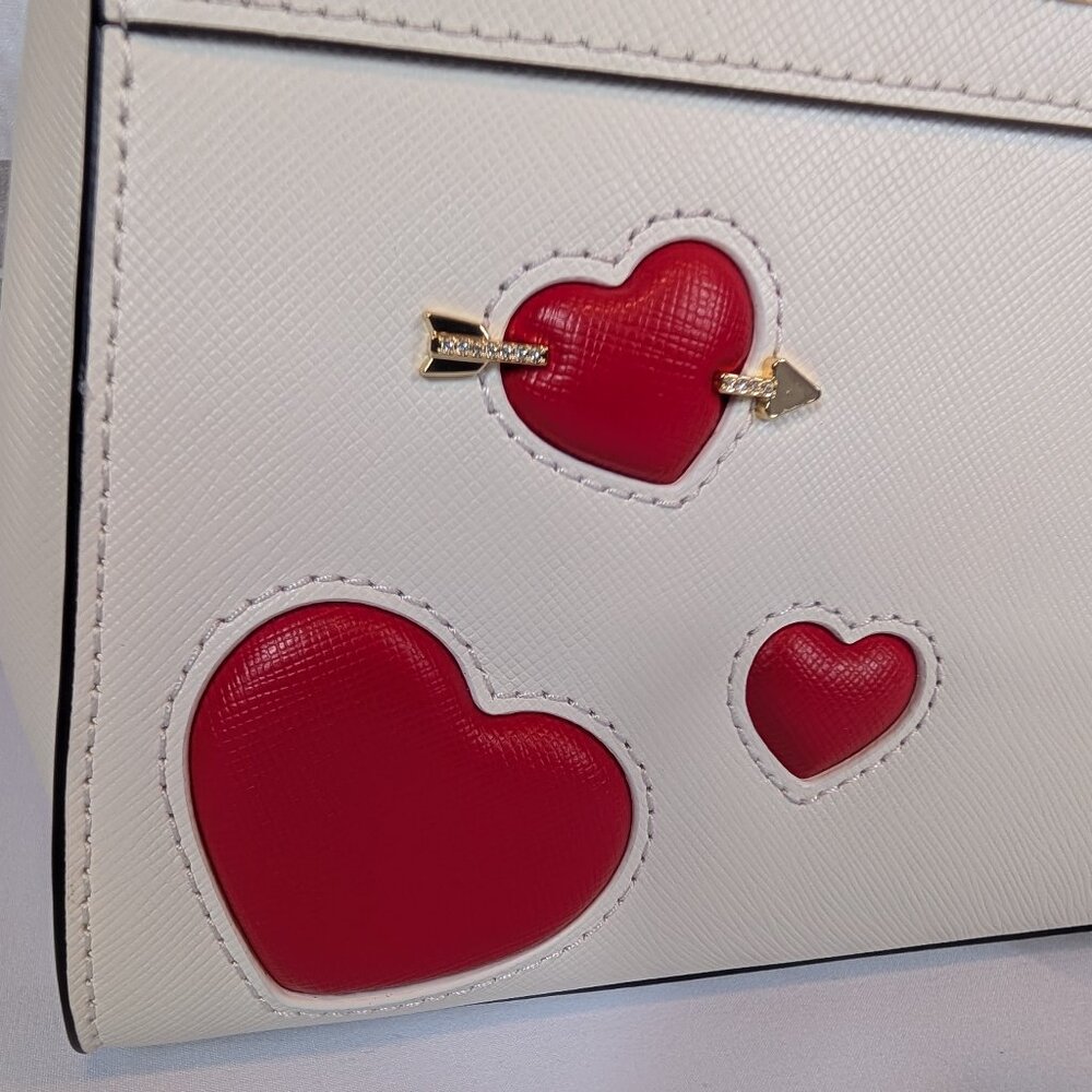 RAFFLE - ONLY 4 LEFT  NWT Kate Spade Madison Puffy Heart Small Satchel MSRP $409 - Picture 8 of 14